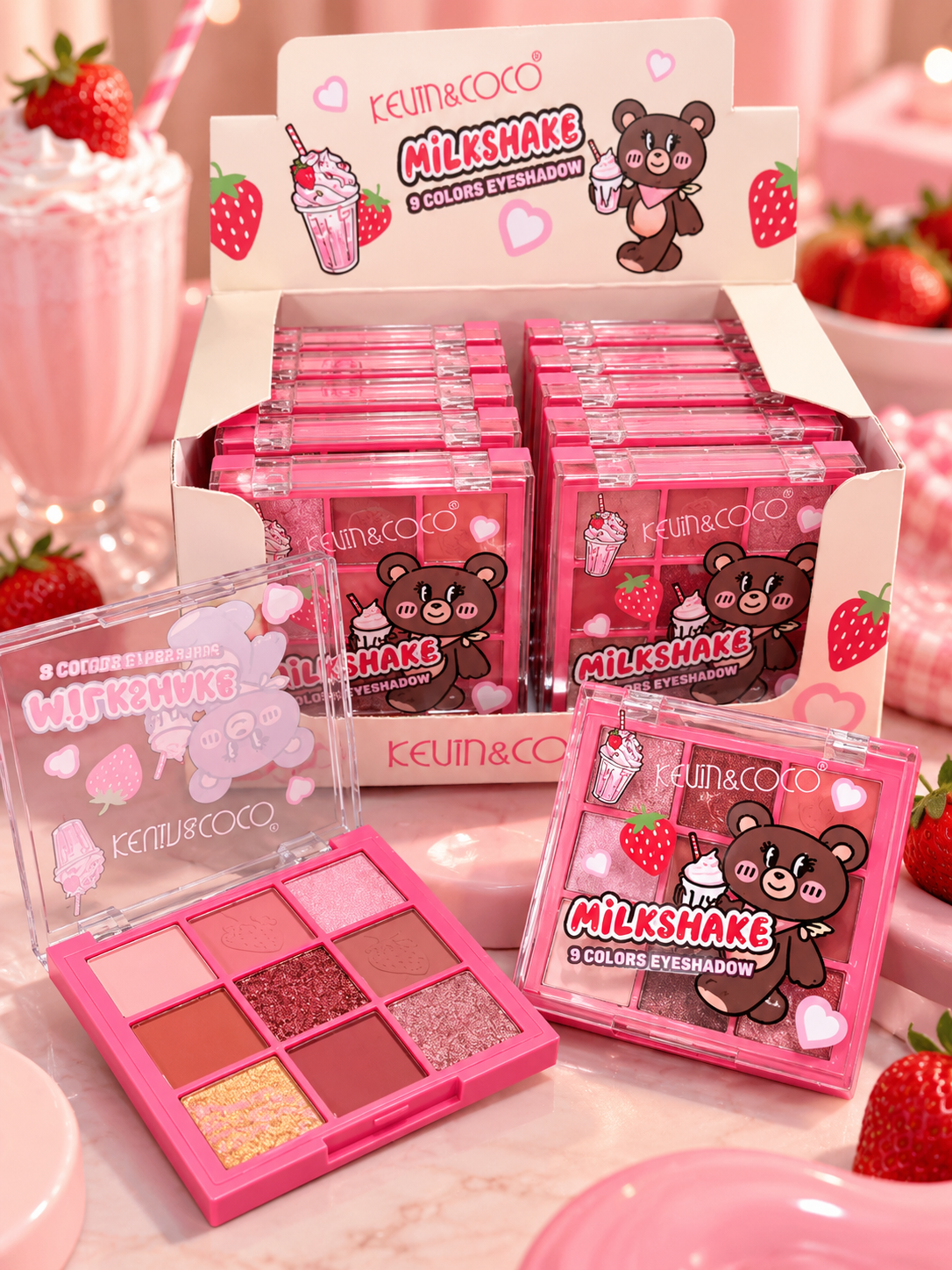 Sombras pequeñas Kevin&coco fresa 🍓 oso 🧸