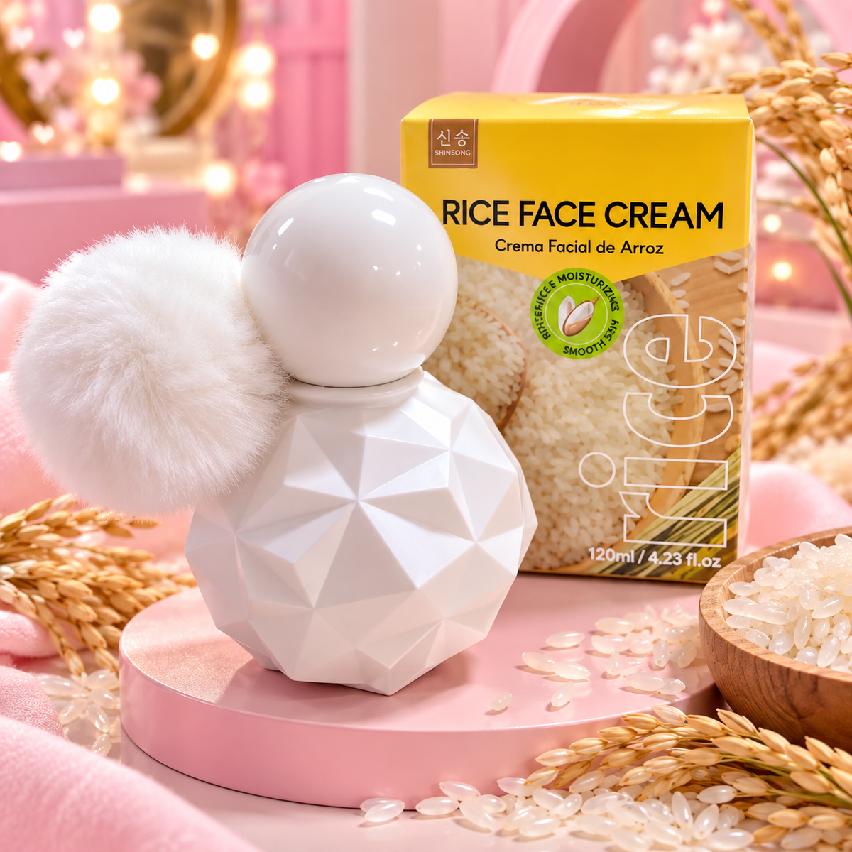 Cremas 🧴 hidratantes aclara presentación pom pom