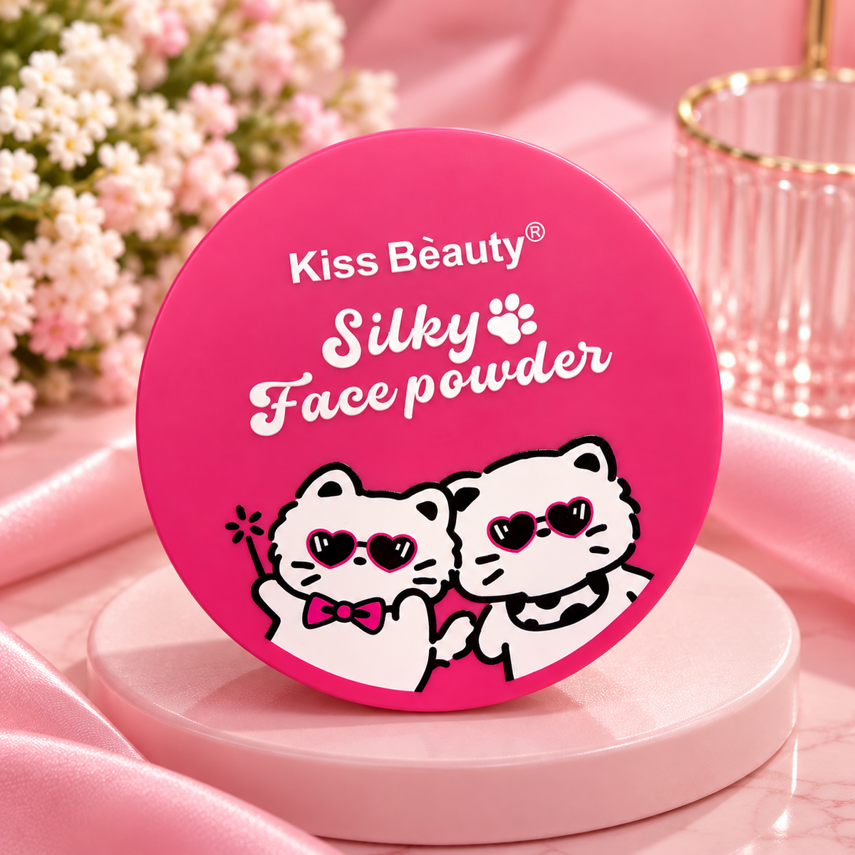 Polvo compacto kiss beauty gatitos