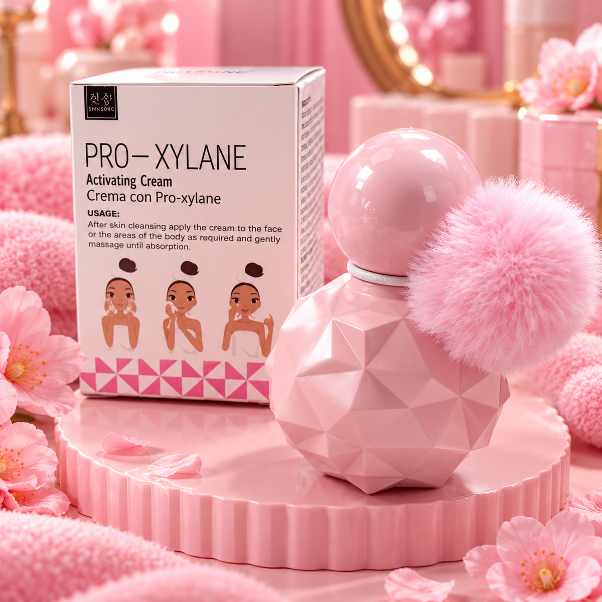 Cremas 🧴 hidratantes aclara presentación pom pom
