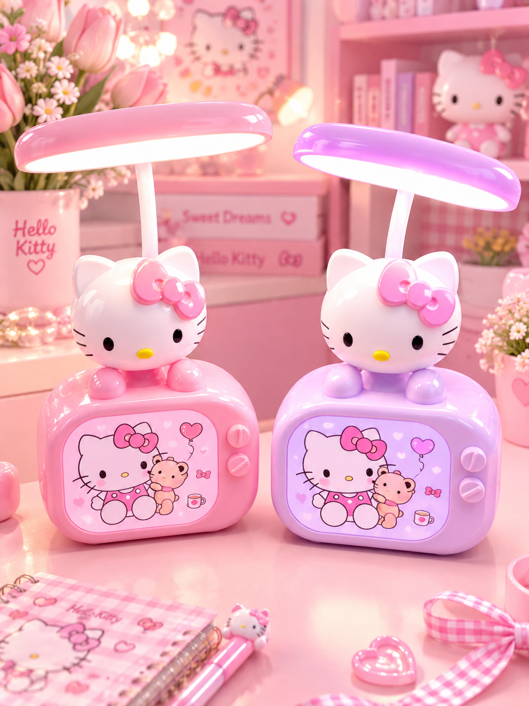 Lámpara temática hello kitty