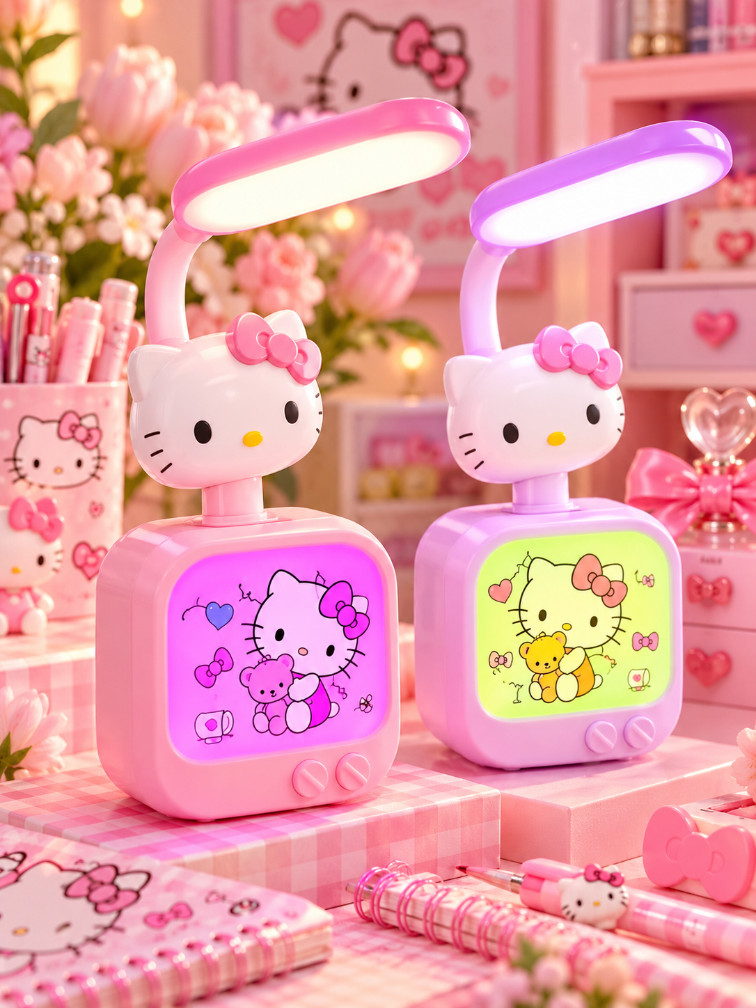 Lámpara temática hello kitty
