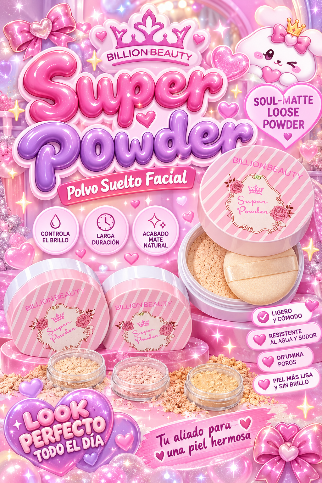 Polvo suelto billion Beauty mate