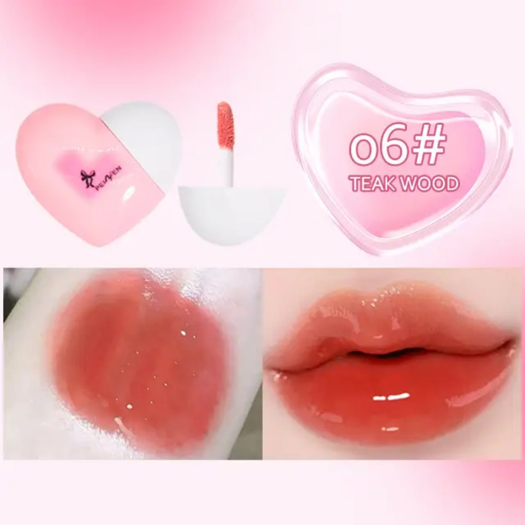 Lip gloss Lujo Corazon Efecto Humedo Coreano
