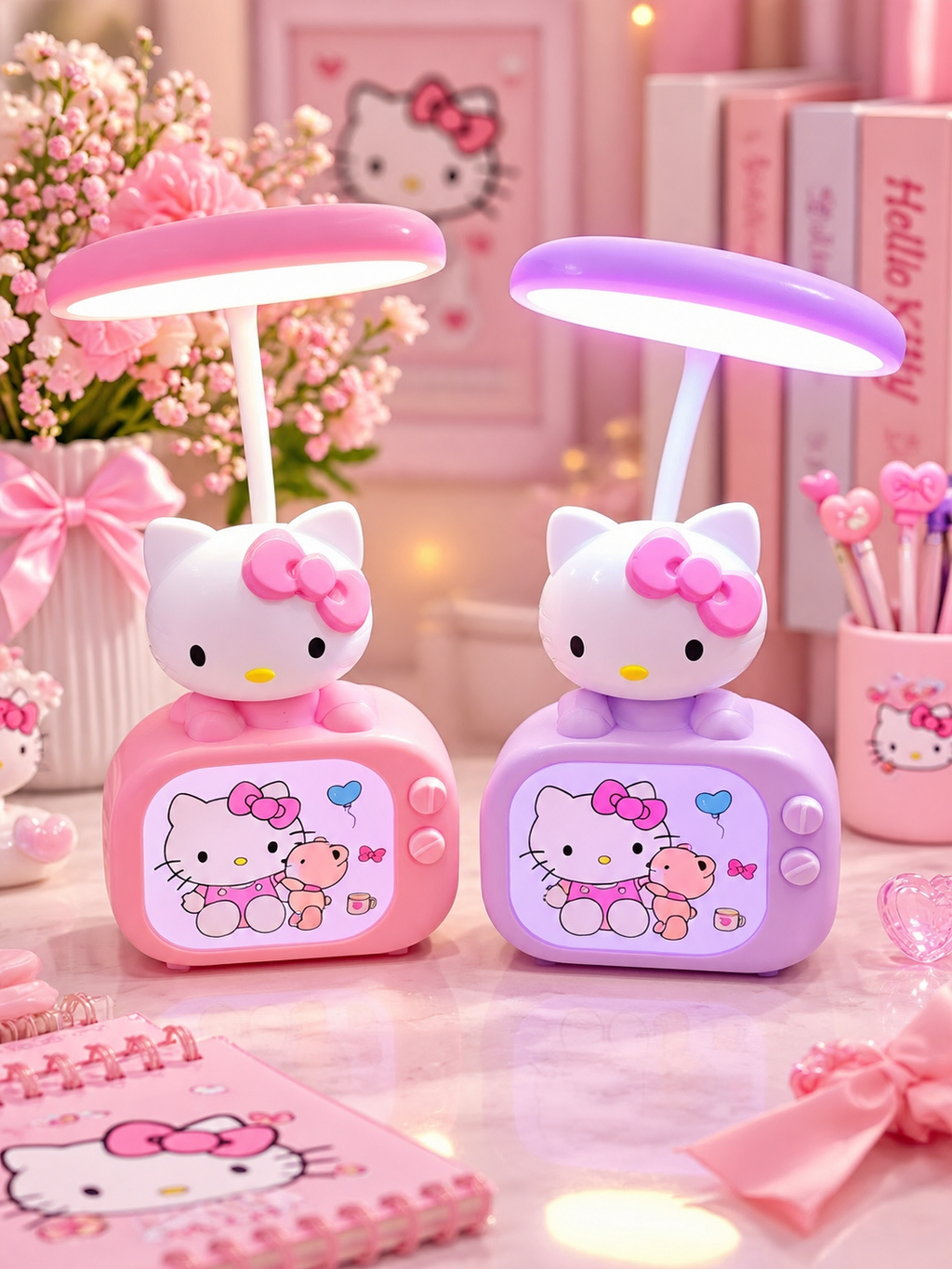 Lámpara temática hello kitty