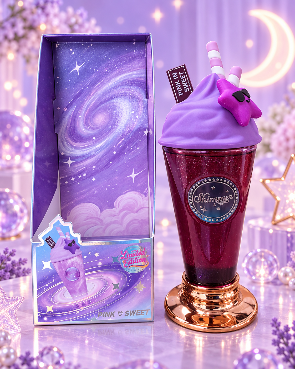 Yum Yum estrella 🌟 morada shimmer