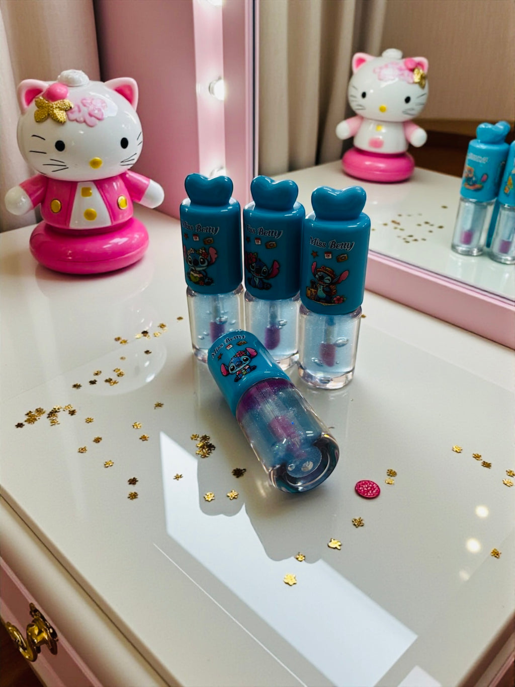 Lip gloss stitch corazón