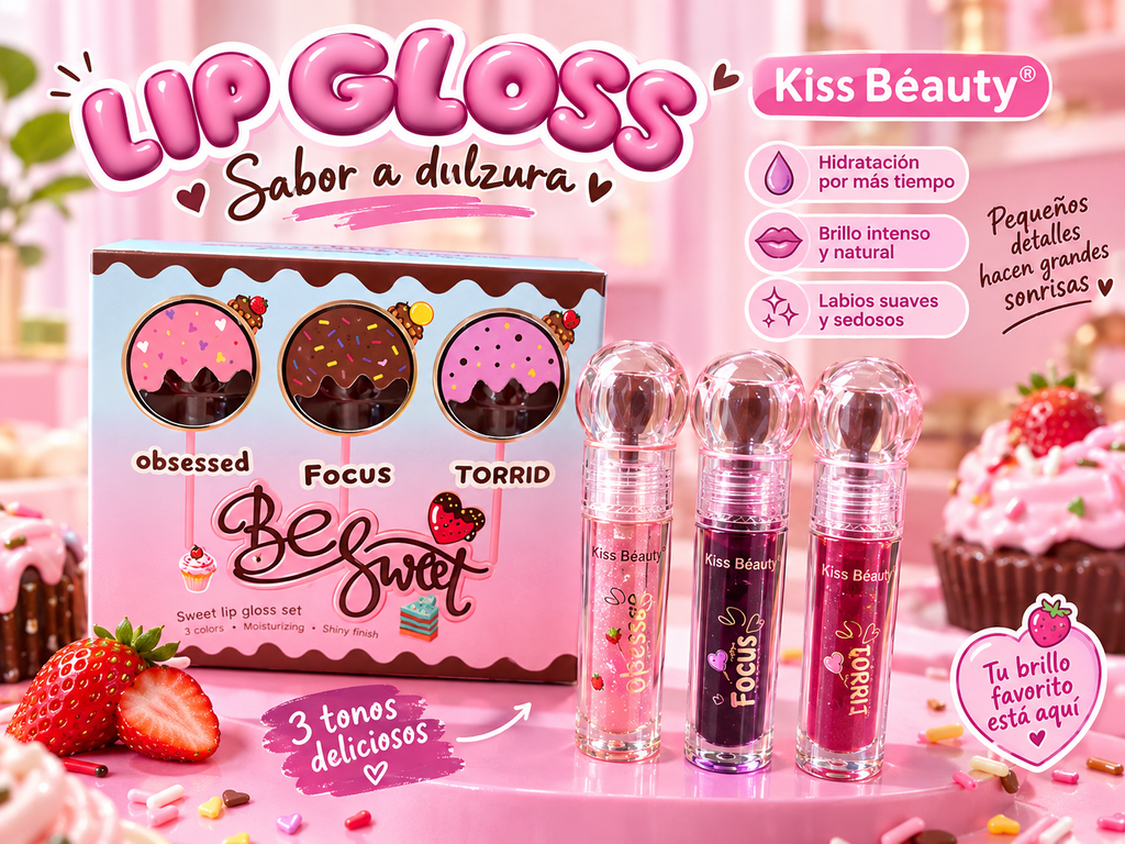 Kit x 3 Lip oil Kevin&coco water y vitamina C