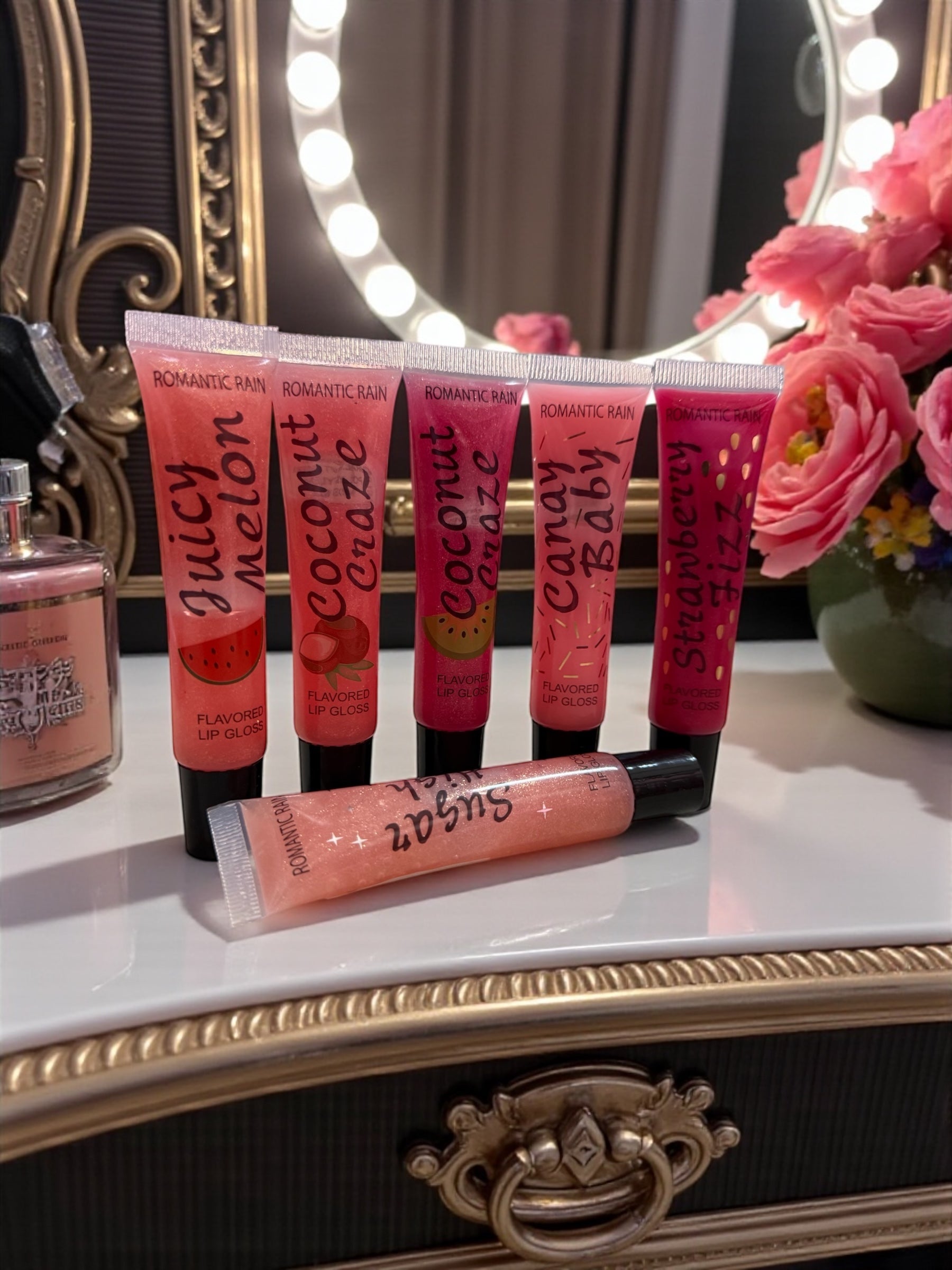 brillos labiales con sabores Romantic Rai