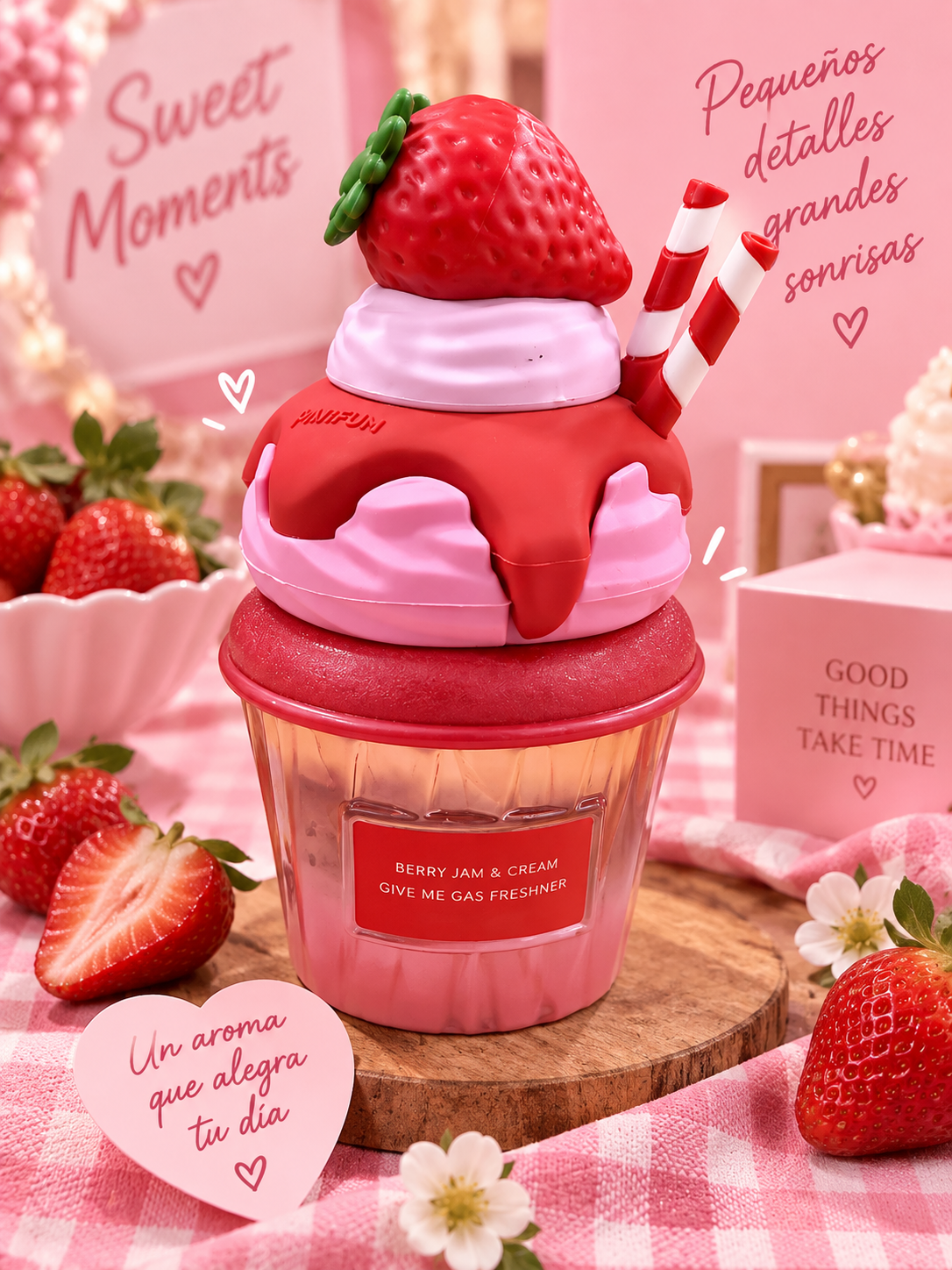 Postre 🍨 rojo fresa 🍓