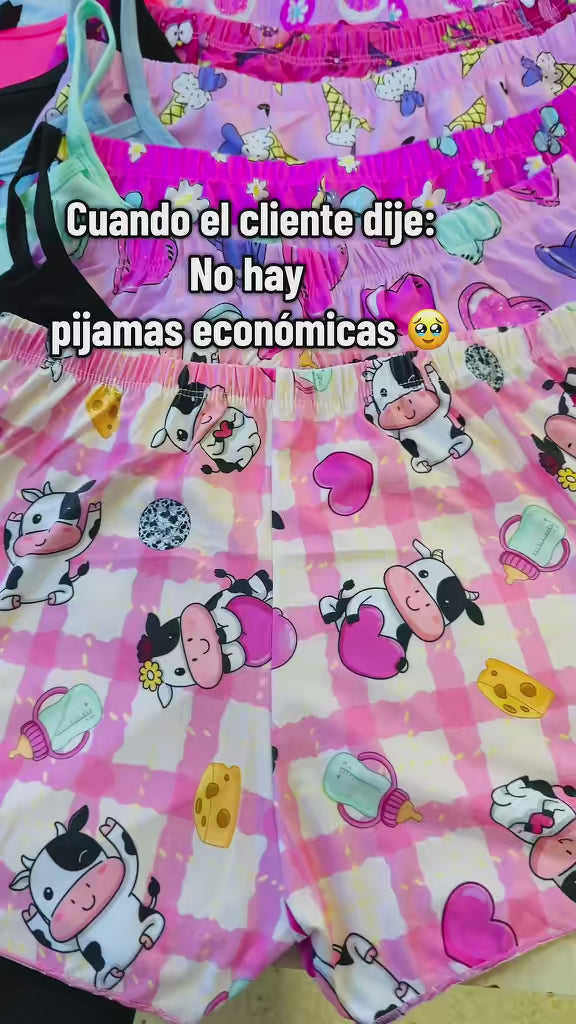 12 Pijamas en short talla única