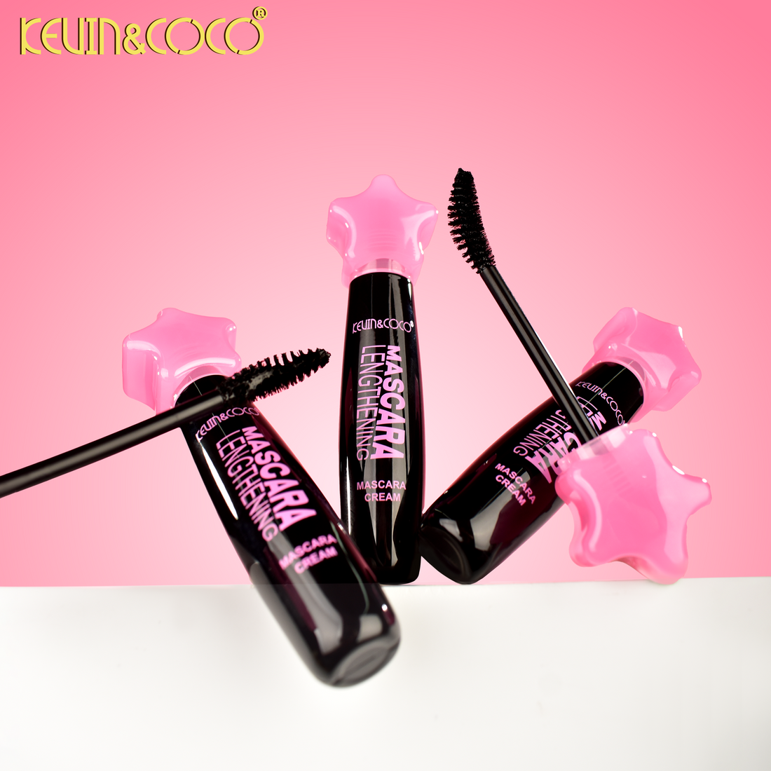 Pestañina tapa rosa Kevin&coco resistente al agua 💧