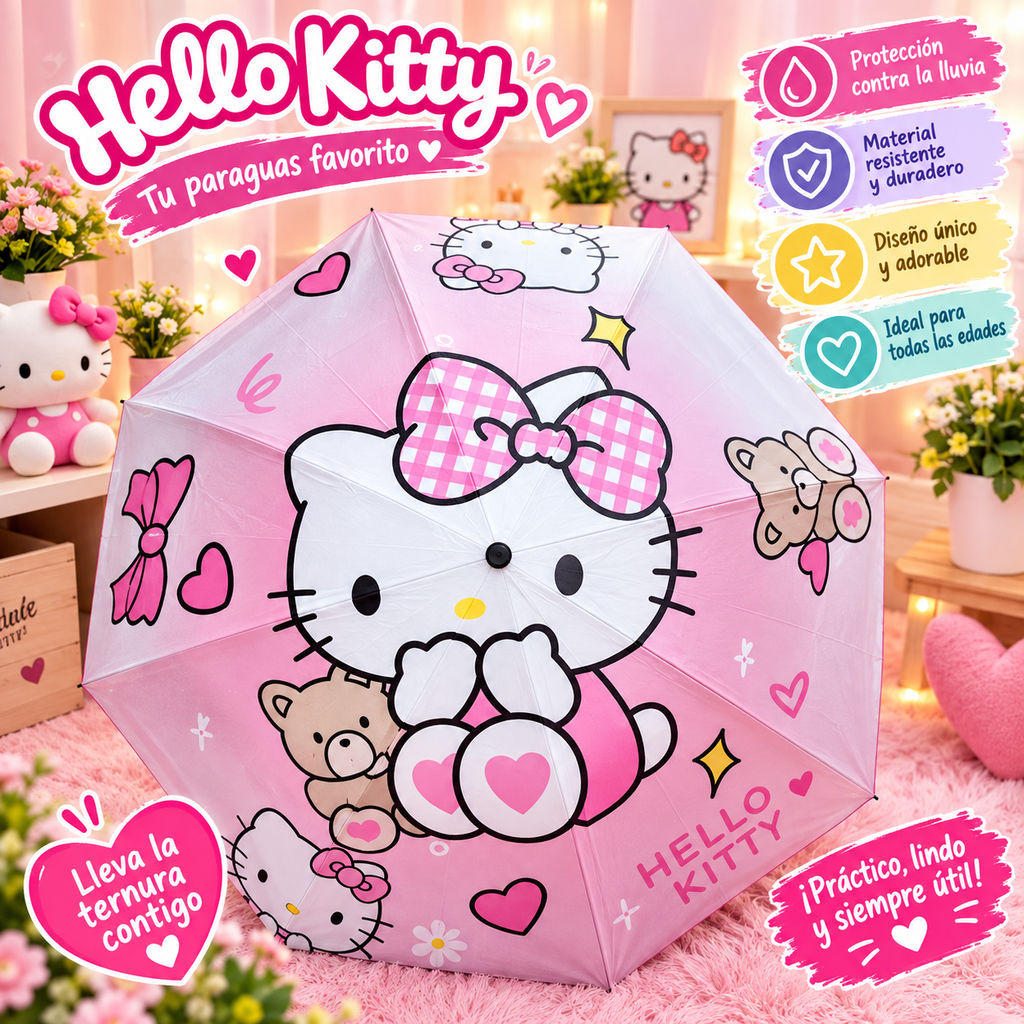 Sombrillas Hello kitty