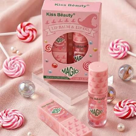 Set 2 en 1 lío gloss+bálsamo kiss beauty