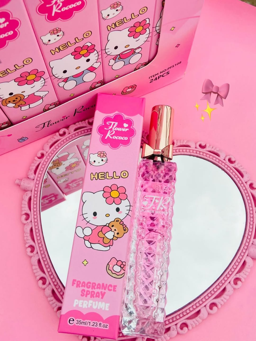 Perfume 🎀HELLO KITTY🎀 Envanse vidrio 💗✨