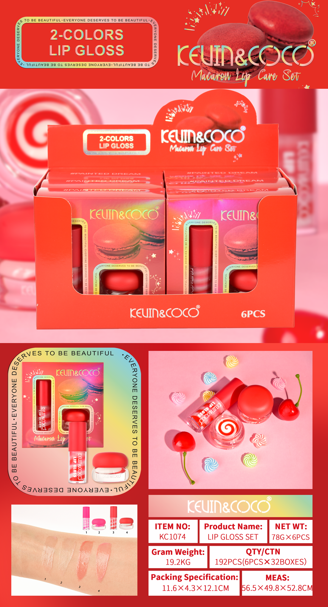 Lip kit cereza 🍒sandia 🍉 Kevin&coco