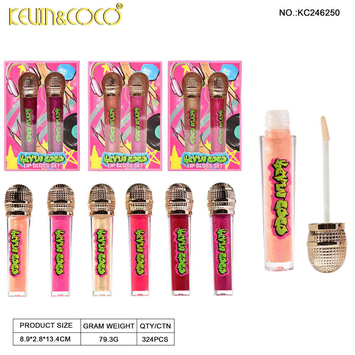 Dúo de Lip gloss Kevin&coco