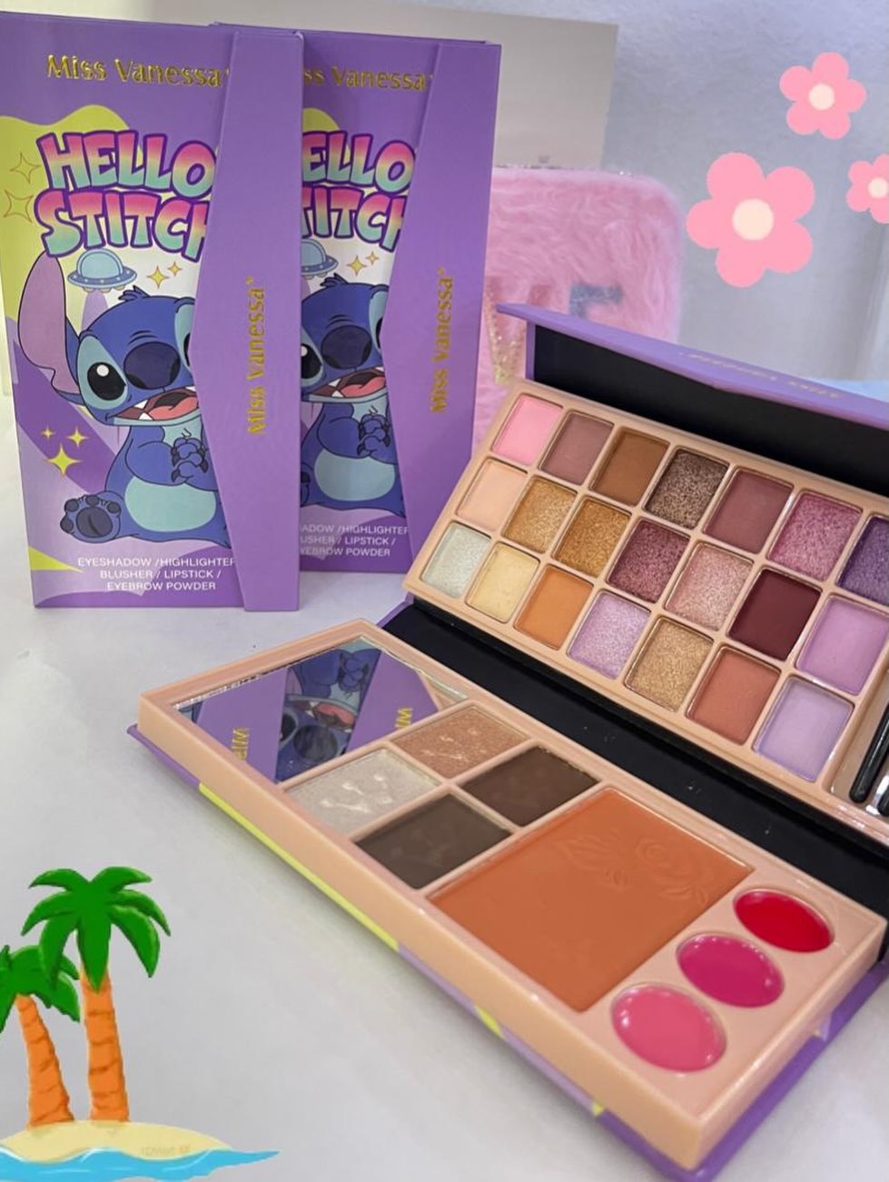 Paleta viajera stitch y Angela