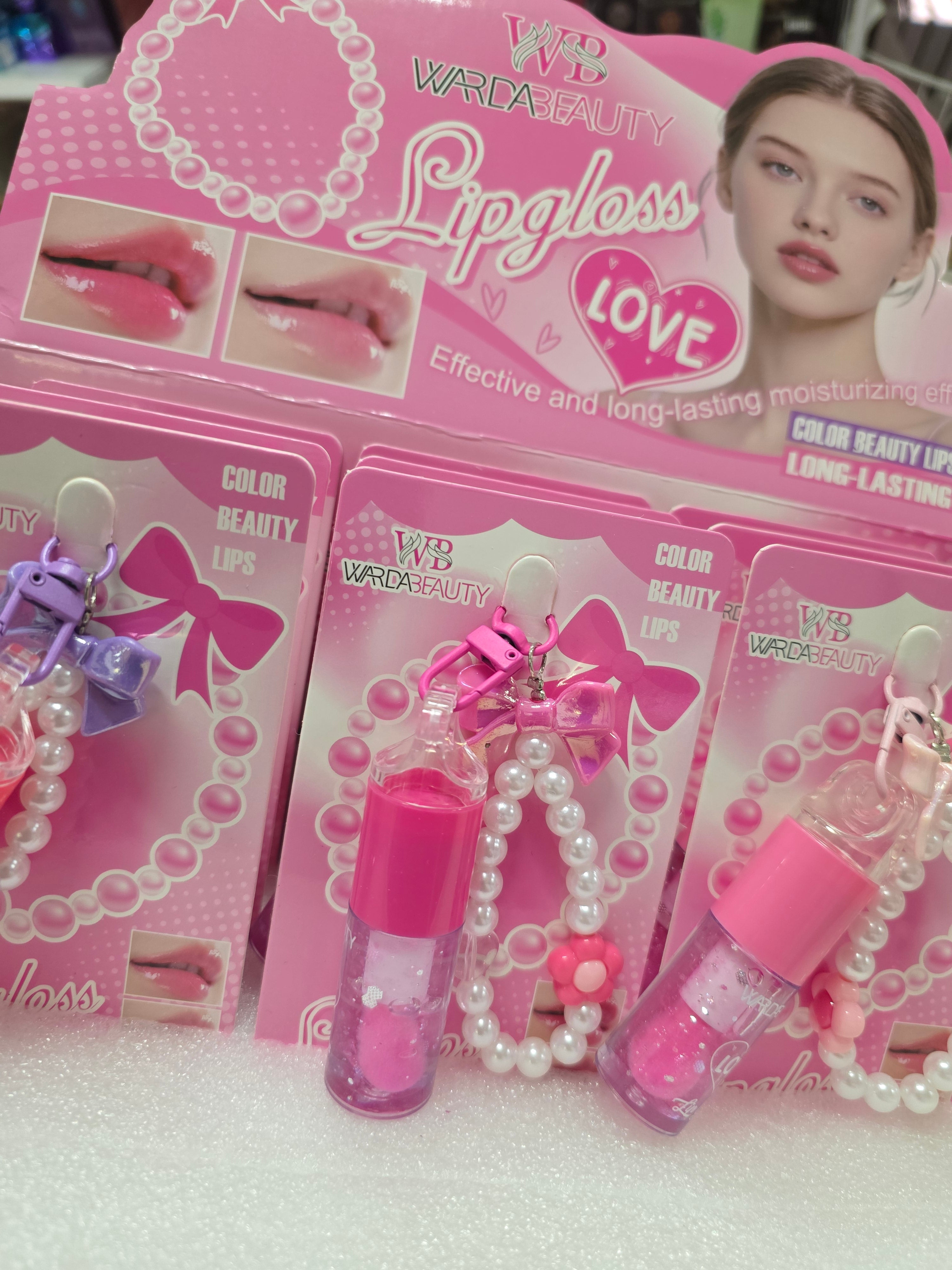 Lip gloss llavero moñito
