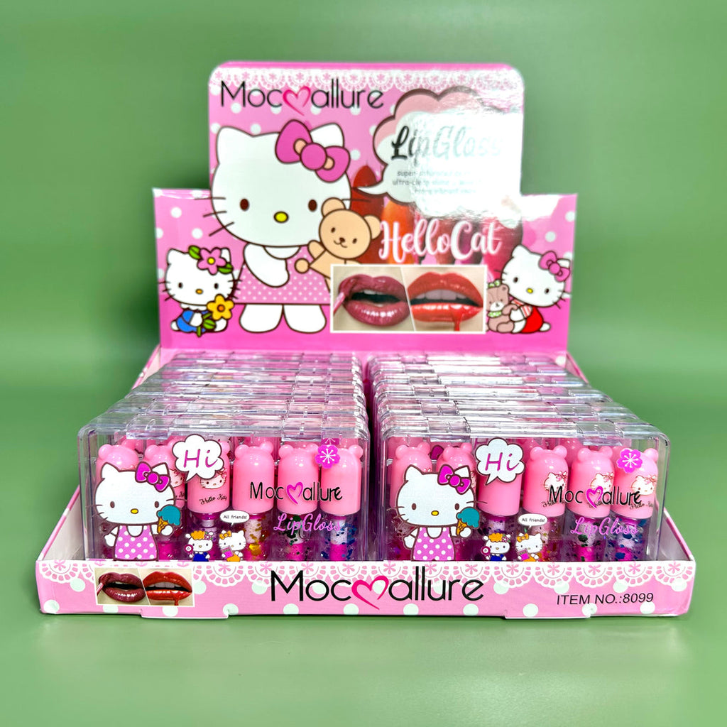 Kit Lip gloss hello ketty caja x 6 minis