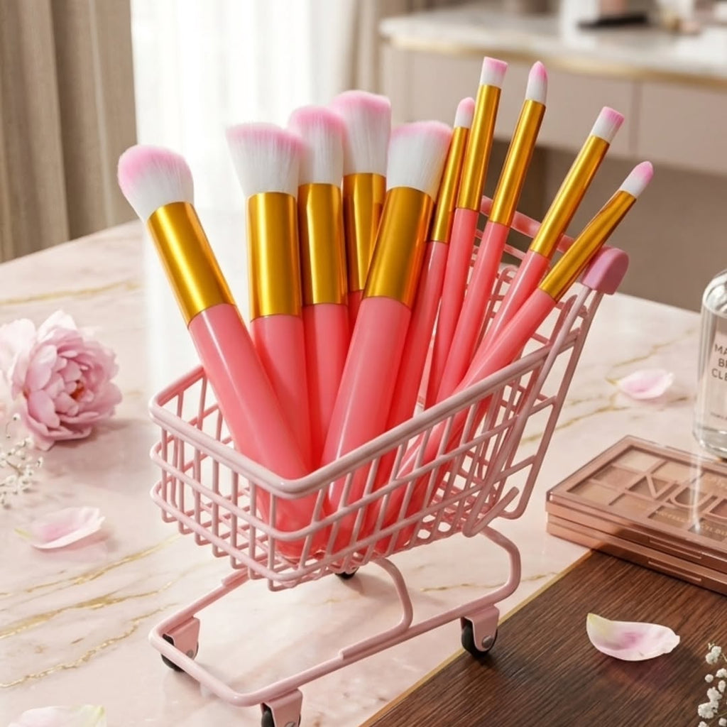 KIT BROCHAS KABUKI X10 💖 5 BROCHAS PARA ROSTRO 💖 5 BROCHAS