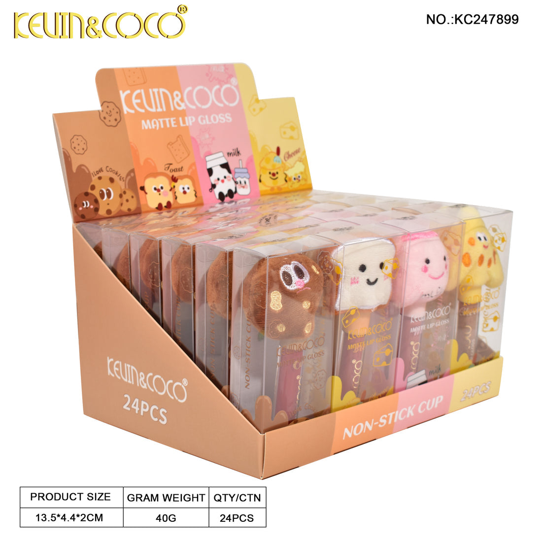 LABIAL LIQUIDO TAPA PELUCHE KEVIN&COCO