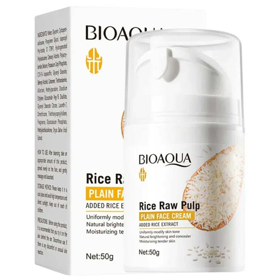 Crema hidratante de arroz