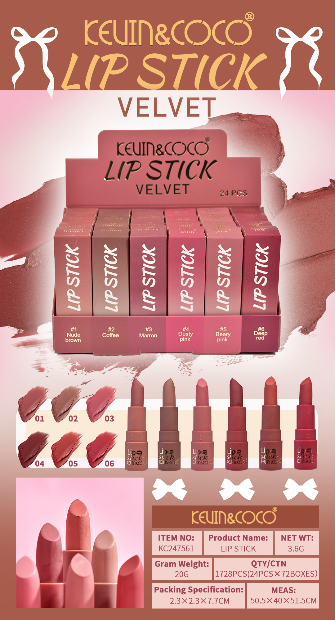 Labial barra Kevin&coco
