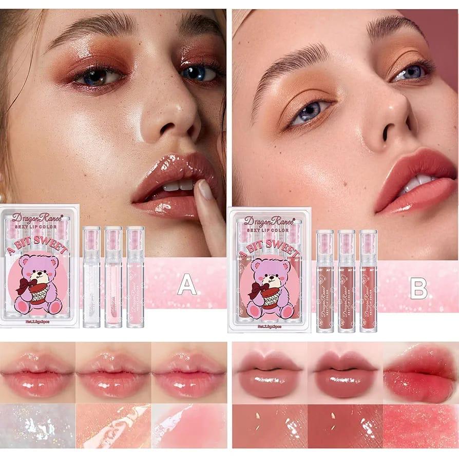 Kit osos por 3 Lip oil jugosos coreanos